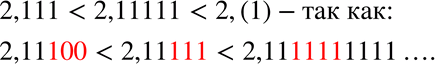 Изображение 133. Для чисел 2,(1) и 2,111 укажите хотя бы одно такое число, которое было бы больше одного из этих чисел и меньше...